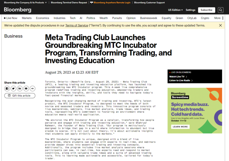 Bloomberg-Meta Trading Club