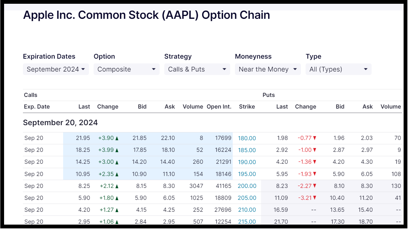 chain option